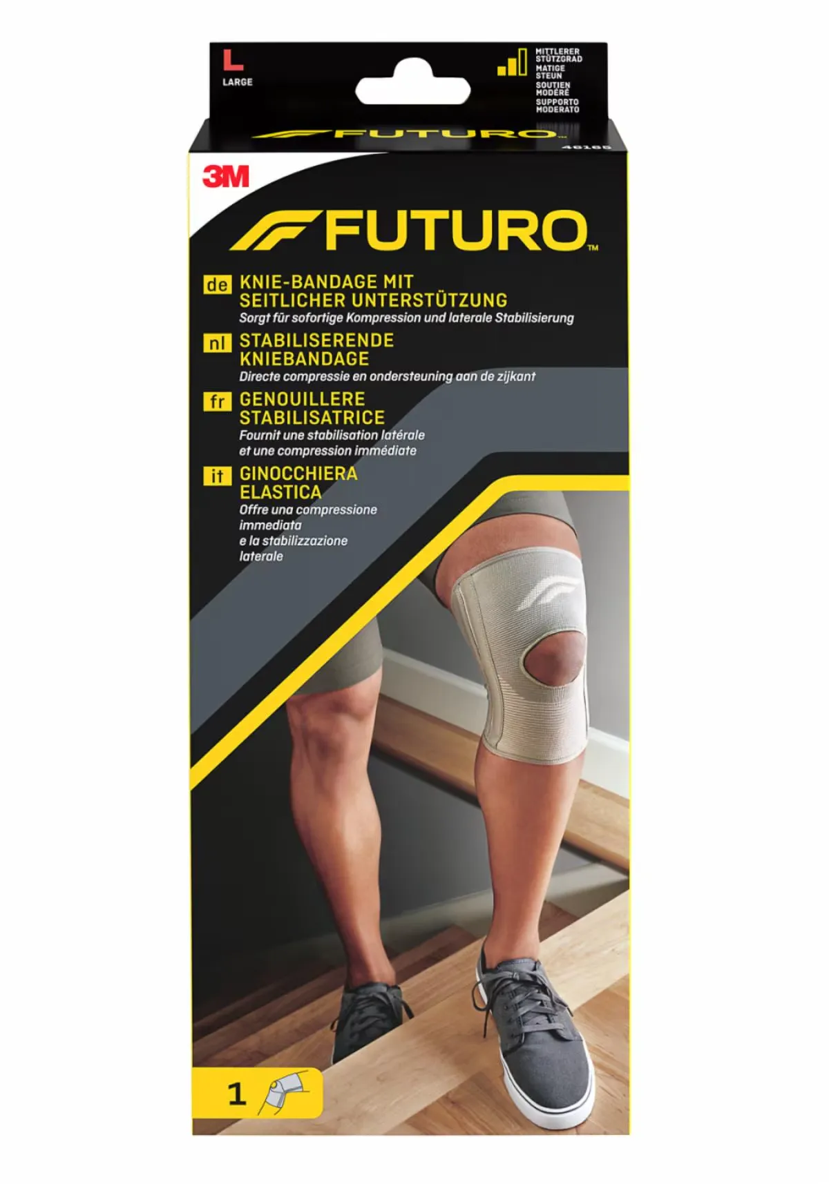 Boîte de la genouillère stabilisatrice FUTURO™ 46165 en taille L