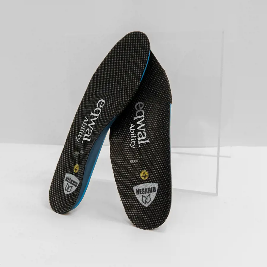 Semelles pour chaussures de sécurité Eqwal Ability sur mesure à l’Orthoshop Pharmatheek Drogenbos