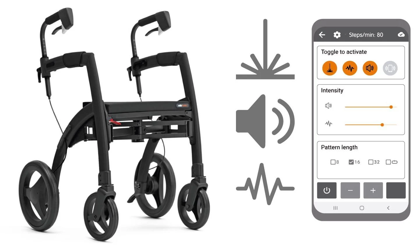 Rollz Motion Rhythm avec repère laser, métronome, vibrations et application de réglage