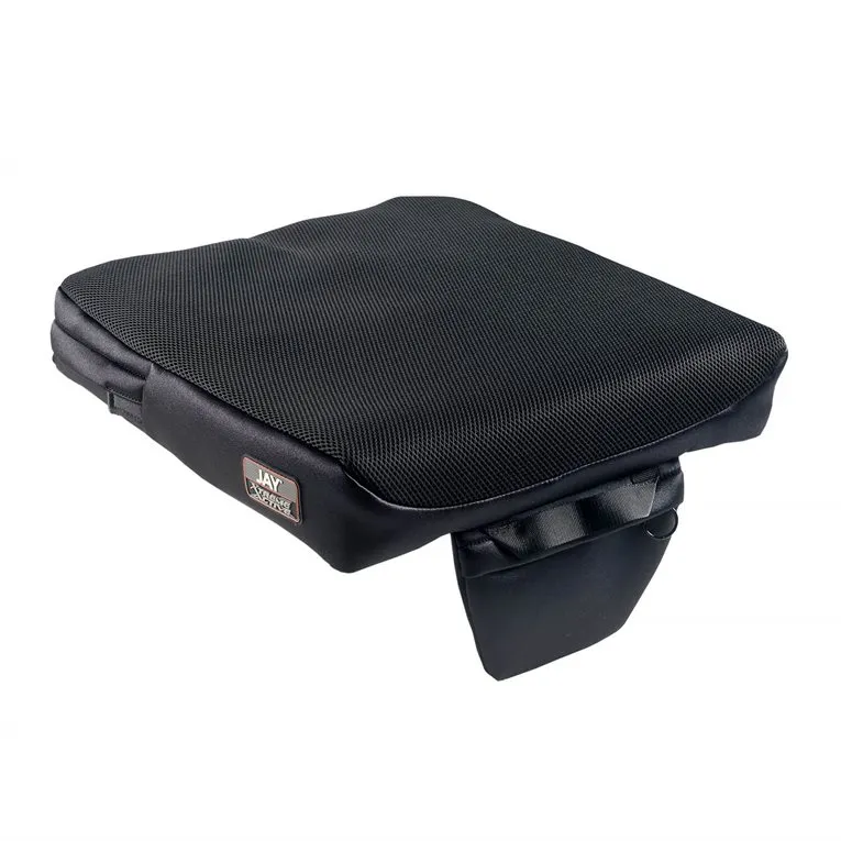 Coussin d’assise JAY Xtreme Active de Sunrise Medical avec housse microclimatique, vue de trois quarts