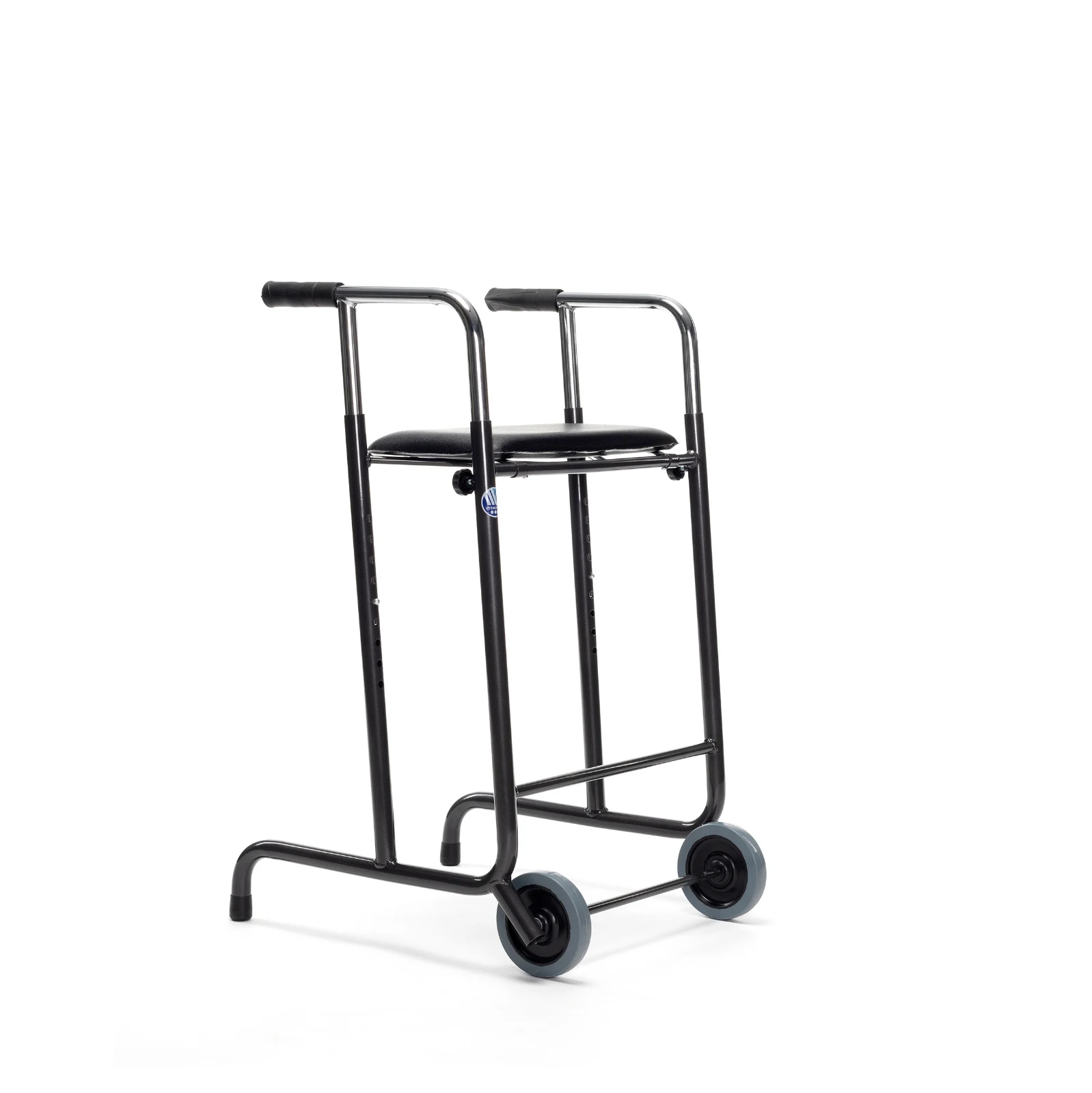 Cadre de marche et rollator Vermeiren 250 gris carbone, vue de trois quarts