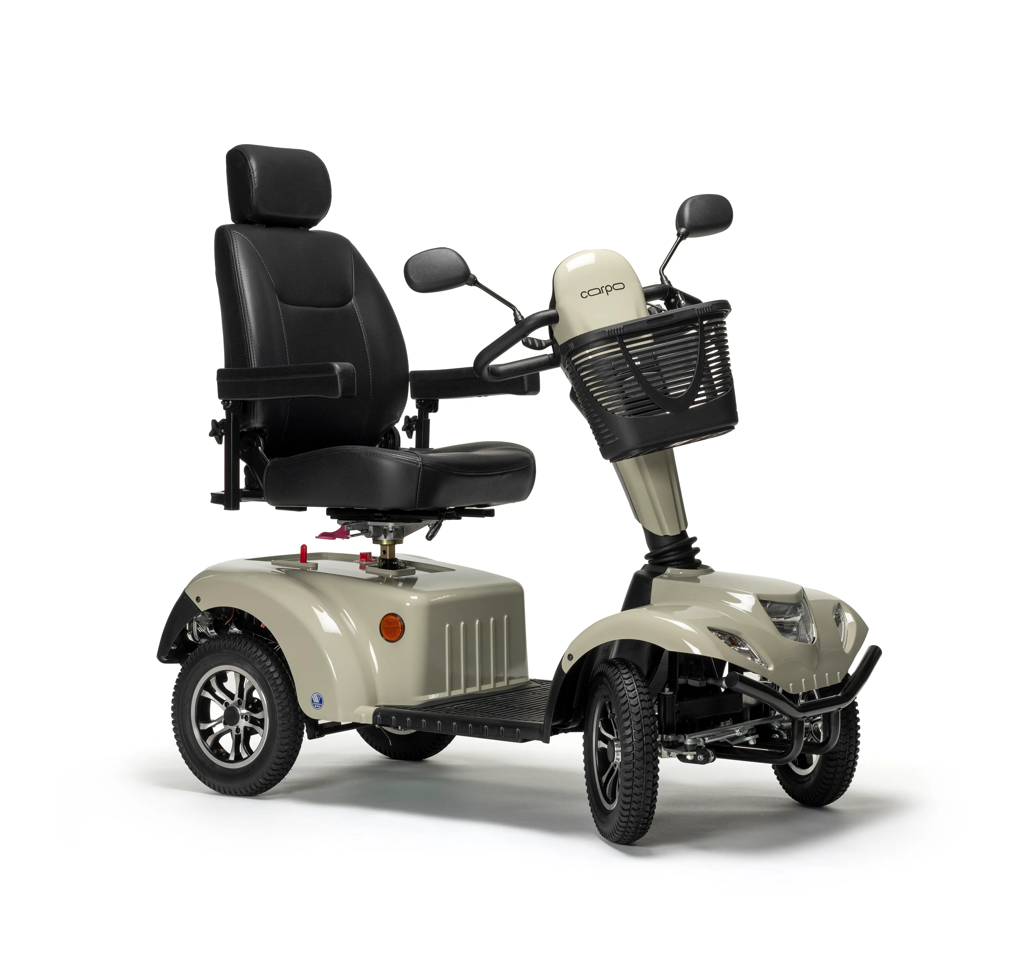 Scooter de mobilité pour l’extérieur Vermeiren Carpo 2 SE ivoire, vue de trois quarts